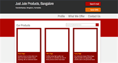 Desktop Screenshot of justjuteproducts.com
